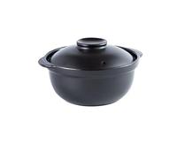 Cocotte Casserole poterie Pot à soupe riz cuit la vapeur poulet braisé et résistant chaleur Claypot gaz(Deep 2.6 L)