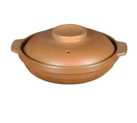 Cocotte Chaudière cocotte traditionnelle ragoût peu profonde marmite à soupe Pingding en argile(2.5L P33)