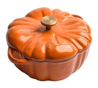 Cocotte Citrouille, Casserole Ceramique, Vaisselle Automne Pumpkin AntiadhéSive Convient Au Four, à La Plaque à Induction, Au Four à Micro-Ondes (rond)