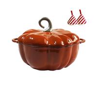 Cocotte Citrouille, Cocotte Citrouille En Fonte Émaillée Antiadhésive Avec Couvercle, Polyvalente Pour La Cuisine Avec Pince Triangulaire Thermo-isolante, Convient À Toutes Halloween(20cm/7.87in)