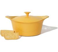 L´incroyable Cocotte Cookut Revêtement céramique mangue avec Poignée et Manique 24 cm
