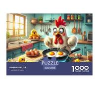 Cocotte Cuisine Cartoon Puzzle 1000 Pièces Papier Jeu de Puzzle 1000 Pièces Scène de Cuisine Amusante Détente Famille Cadeau 52x38cm/1000pcs