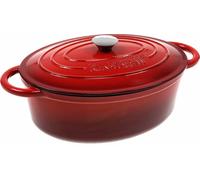 Cocotte émaillée 4,5l poêle en fonte + couvercle cocotte en fonte ovale