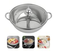 Cocotte en acier inoxydable avec partition, cocotte pour tourterelles et canards avec couvercle en verre, fournitures pour dîner en famille, fournitures pour fête DescriptionSi vous êtes un chef expér