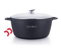 Cocotte en aluminium moulé sous pression antiadhésive en marbre 24 cm avec couvercle
