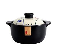 Cocotte en argile, marmite céramique vintage, à mijoter, florale avec couvercle, profonde poignée for cuisinière (Crocus sativus, 3,5 L)(Crocus Sativus,4.5L)