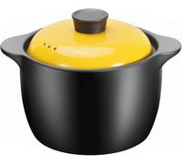 Cocotte En Céramique Résistante à La Chaleur Avec Couvercle - Grande Cocotte En Terre Cuite Pour La Cuisson Du Bibimbap, Des Soupes Et Plus Encore - Convient Pour Une 7L/6.5Quarts