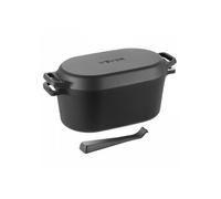 Cocotte en fonte 3 31 L marmite émaillée avec couvercle et deux poignées etours à induction jusqu'à 260 °Craiser mijoter