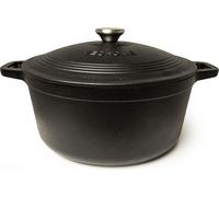 Cocotte en fonte 6L | rôtissoire | cocotte en fonte noire mate - cocotte |rôtissoire | poêle à frire marmite| ragoût ou poêlée, cuisson du pain