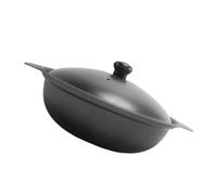 Cocotte en Fonte avec Couvercle, Cuisson Rapide pour Riz et Poulet | Argile et Bakélite, Trous D’aération, Poignée Arrondie, Usage Domestique sur Plaque, pour Nouilles