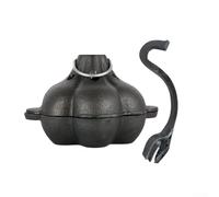Cocotte en fonte avec ouvre-couvercle, 2 pièces à double oreille pour griller l'ail, ragoût de fruits secs, poêle non revêtue pour barbecue en extérieur et cuisine, noir, 45,7 x 38,1 cm