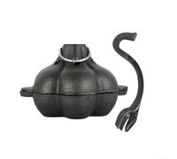 Cocotte en fonte avec ouvre-couvercle, cocotte à double oreille pour cuire des fruits secs et de l'ail, casserole de barbecue non revêtue pour l'extérieur