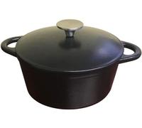 Cocotte en fonte - BAUMALU - 336407 - Ronde 26 cm - Noir mat