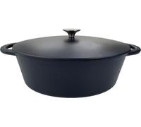 Cocotte en fonte - BAUMALU - 336408 - Ovale 33 cm - Noir mat