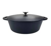 Cocotte en fonte - 336408 - Ovale 33 cm - Noir mat