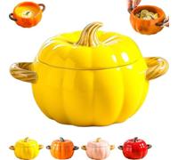 Cocotte en Fonte Citrouille, Marmite Citrouille, Cocotte Citrouille，Jaune：L | Cocotte Fonte Forme Citrouille, Tous Feux Et Four, Cuisson Homogène, Couvercle Étanche Pour Mijotés