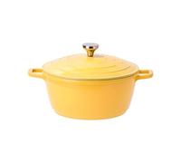 Cocotte en fonte d'aluminium émaillé avec couvercle, antiadhésive, légère pour braiser, cuire, compatible avec toutes les sources de chaleur