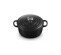 Le Creuset - Signature - Cocotte ronde Ø22cm - noir/hauteur sans couvercle: 10cm/convient à toutes les sources de chaleur