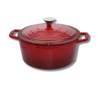 Elo 3062626 cocotte en fonte émaillée antiadhésive avec couvercle, rouge cerise, passe au four, marmite tous feux, faitout induction 26 cm 4.5 L, 4 à 6 personnes