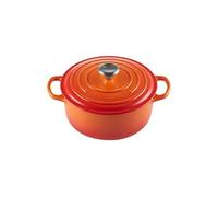 Le Creuset - Signature - Cocotte ronde Ø26cm - volcanique/hauteur sans couvercle: 11,5cm/Convient à toutes les sources de chaleur