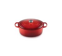 Cocotte Signature en fonte émaillée ovale 33 cm orange volcanique