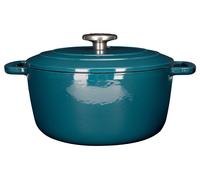 Cocotte en Fonte émaillée, FONTESTIC, Bleu Canard, D24 cm Cosy & Trendy