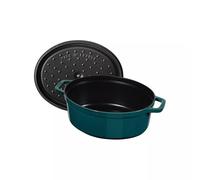 Cocotte en fonte Emaillée Ovale Staub bleu La Mer majolique D33 6,70L