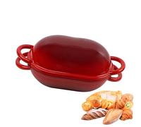 Cocotte en fonte émaillée pour la cuisson du pain - Répartition homogène de la chaleur - Couvercle multifonction pour ragoût au levain et service - Cocotte émaillée