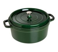 Cocotte en fonte émaillée ronde Staub basilic -…
