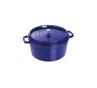 Staub – Cocotte en fonte ronde 1102891 – 28 cm, 6,7 L, trois couches d'émail, bleu foncé