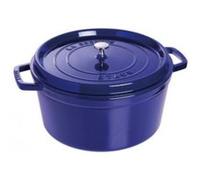 Staub – Cocotte en fonte ronde 1102891 – 28 cm, 6,7 L, trois couches d'émail, bleu foncé