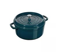 Cocotte en fonte Emaillée Ronde Staub Bleu La Mer majolique D24 3,70L
