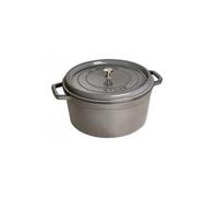 Cocotte en fonte émaillée ronde Staub gris graphite - 1102818 - Fonte - Ronde - 28 cm - Gris graphite