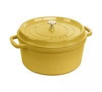 STAUB Cocotte en Fonte Émaillée avec Couvercle, Tous feux dont induction, 5 à 7 personnes, Ronde, 28 cm, 6,70 L, 7 kg, Citron