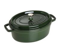 Cocotte en fonte émaillée - STAUB - Ovale - 29 cm - Basilic - Compatible tous feux
