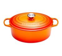 Cocotte Signature en fonte émaillée ovale 27 cm orange Volcanique