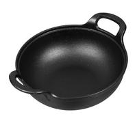 Cocotte en Fonte Ronde Noire, Marmite Maison Épaisse pour Cuisson