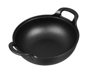 Cocotte en Fonte Ronde Noire, Marmite Maison Épaisse pour Cuisson
