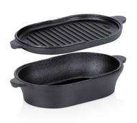 Cocotte en fonte - Vilde - Cast Line - 2 en 1 - 28x16 cm - Noir