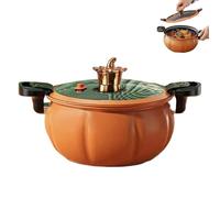 Cocotte en Forme de Citrouille en Fonte avec Valve à Micro-Pression, revêtement en céramique antiadhésif, Passe sur la cuisinière, pour ragoût, Frire et Cuire au Four, Orange 8 l