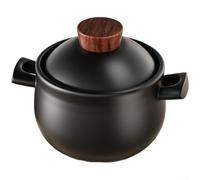 Cocotte en terre cuite non émaillée 3,6 L robuste pour ragoûts et soupes savoureux utilisation au gaz