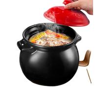 Cocotte en terre cuite, petite cocotte avec couvercle, marmite, à soupe robuste, pierre céramique (2,5 L)(4.6L)