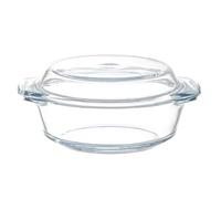 Cocotte en verre avec couvercle, 18,7 cm / 7,36 pouces Casserole de cuisine, 700 ml / 24 oz Cocotte en verre rond