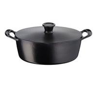 Cocotte fonte d'acier Tefal Jamie Oliver Premium E2125455 30 x 22 cm avec couvercle Noir Noir G