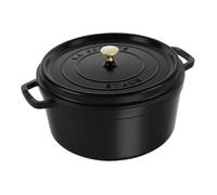 Cocotte Fonte Emaillée Ronde Noir 34cm - 12,6L