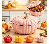 Cocotte Fonte Forme Citrouille,Marmite Citrouille Induction Halloween，D-L | Cocotte Fonte Émaillée Halloween,CréAtive Cocottes En Fontes éMailléE Forme De,Pour Soupes,RagoûTs Et Plats Mijotés
