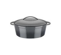 Cocotte fonte massive - GREY SHADOW - 33 x 25 cm - Ovale - Induction - Gris