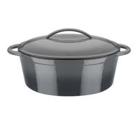 Cocotte fonte massive - GSW - GREY SHADOW - 33 x 25 cm - Ovale - Induction - Gris