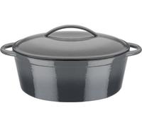 Cocotte fonte massive - GSW - GREY SHADOW - 33 x 25 cm - Ovale - Induction - Gris
