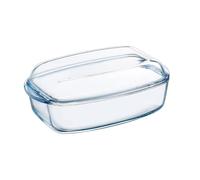Pyrex Cocotte 466000 rectangulaire en verre transparent 6,5 l avec couvercle